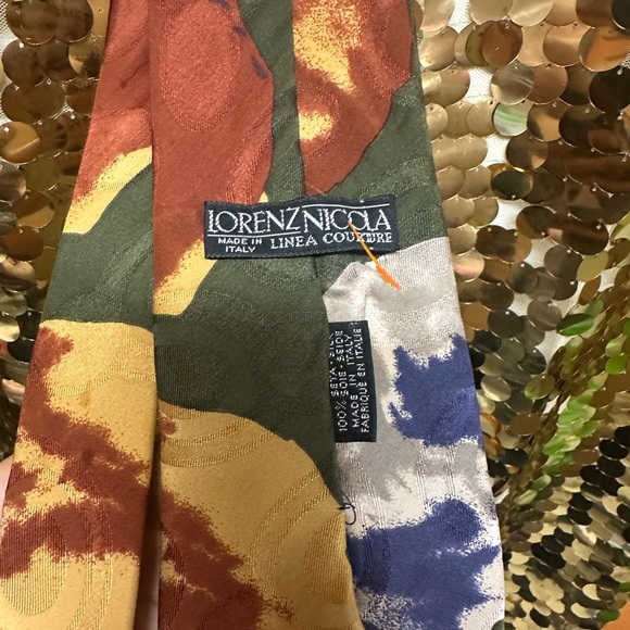 Multicolor Abstract Pattern Tie - Picture 2 of 4